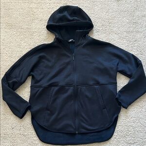 The North Face Navy Blue Hooded Fleece Zip-Up Jacket sz Small